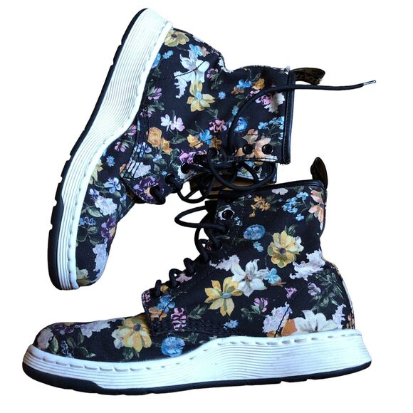 Doc Martens High Top Floral Canvas Sneaker Size 7 High Tops - Picture 7 of 11
